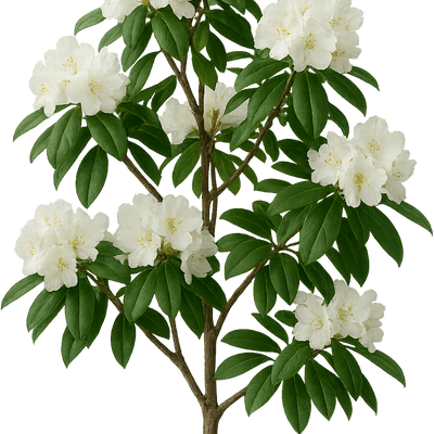 Rhododendron 'Kure-no-yuki - Shoot