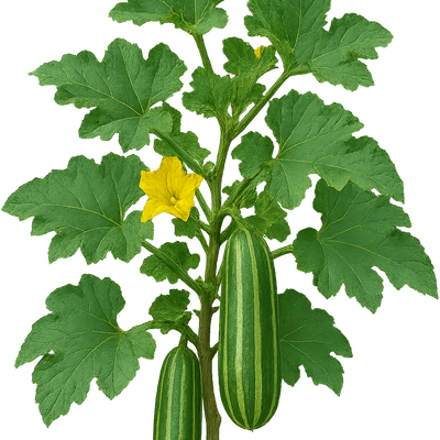 Cucurbita pepo 'Long Green Striped'