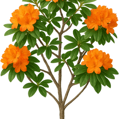 Rhododendron 'Geisha Orange' - Shoot