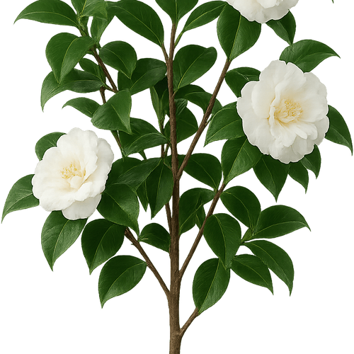 Camellia japonica 'Matterhorn' - Shoot