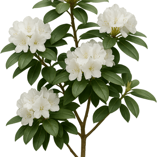 Rhododendron 'Silbervelours' - Shoot