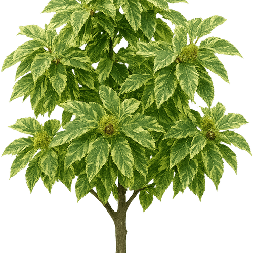 Castanea sativa 'Variegata' - Shoot