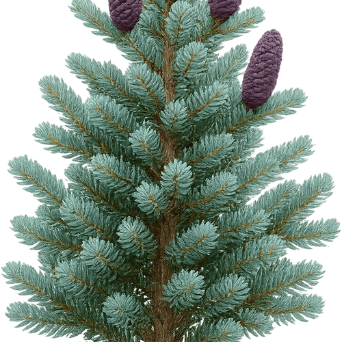 Abies koreana 'Silver Show' - Shoot