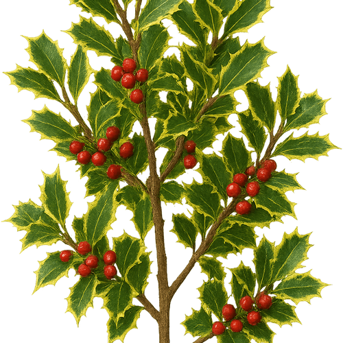 Ilex aquifolium 'Aurea Marginata' - Shoot