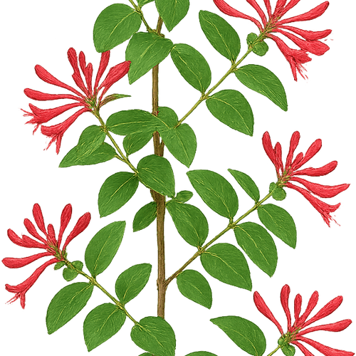 Lonicera japonica 'Red World' - Shoot