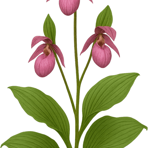 Cypripedium Philipp gx 'Kentucky Pink' - Shoot